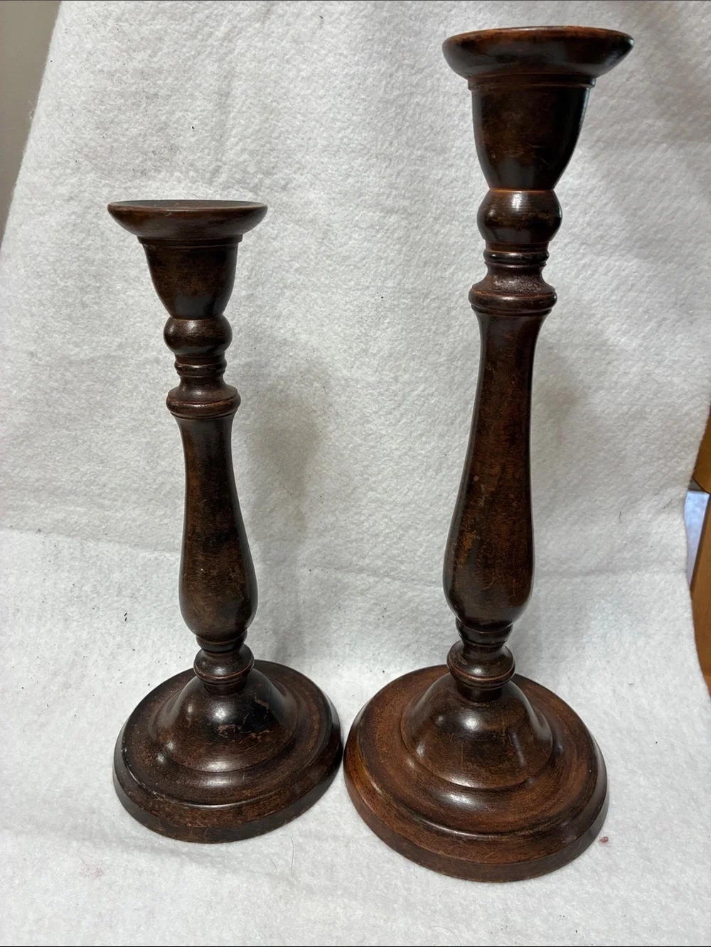 Gatco Bronzed Brown solid brass Candle Holders - Pair